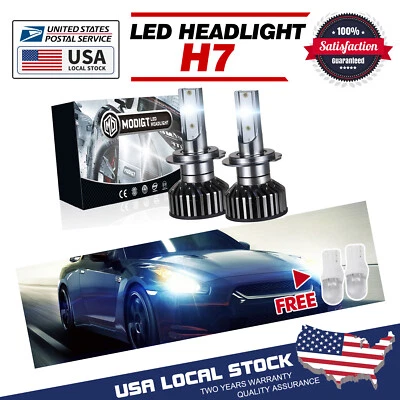 2 X H7 Bombillas Faro LED 120000LM 6000K 200W Para Volkswagen Passat 2000-2010 Foto 1 de 4