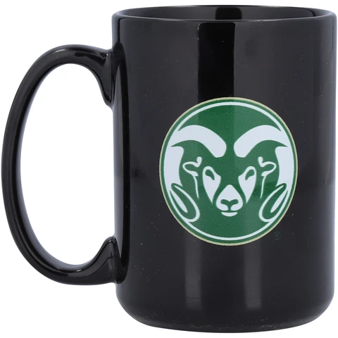 Black Colorado State Rams 15oz. Primary Logo Mug Cover
