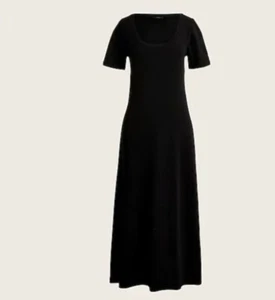 NWT JCREW Knit midi dress, black Sz XS - Picture 1 of 5