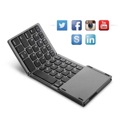 Mini folding keyboard Touchpad Foldable Wireless Keypad for Windows/Android/ios - Image 1 of 4