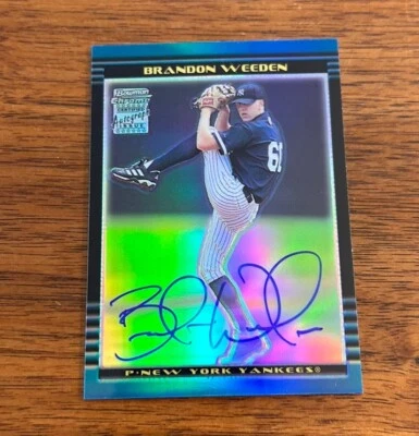 2002 Bowman Chrome Draft Picks & Prospects Brandon Weeden #BDP172 Refractor Auto - Image 1 of 2