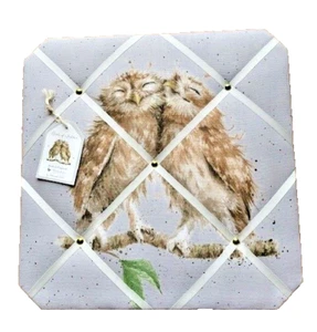 Wrendale Design Notiztafel Memobord Klemmbrett 40 x 40 Eulen - Bild 1 von 4