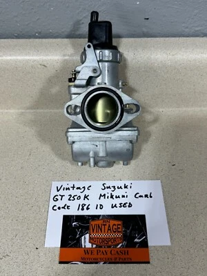 Carburador Suzuki GT250K 1973 Mikuni código # 186 10 vintage vapor chorro - usado Foto 1 de 4