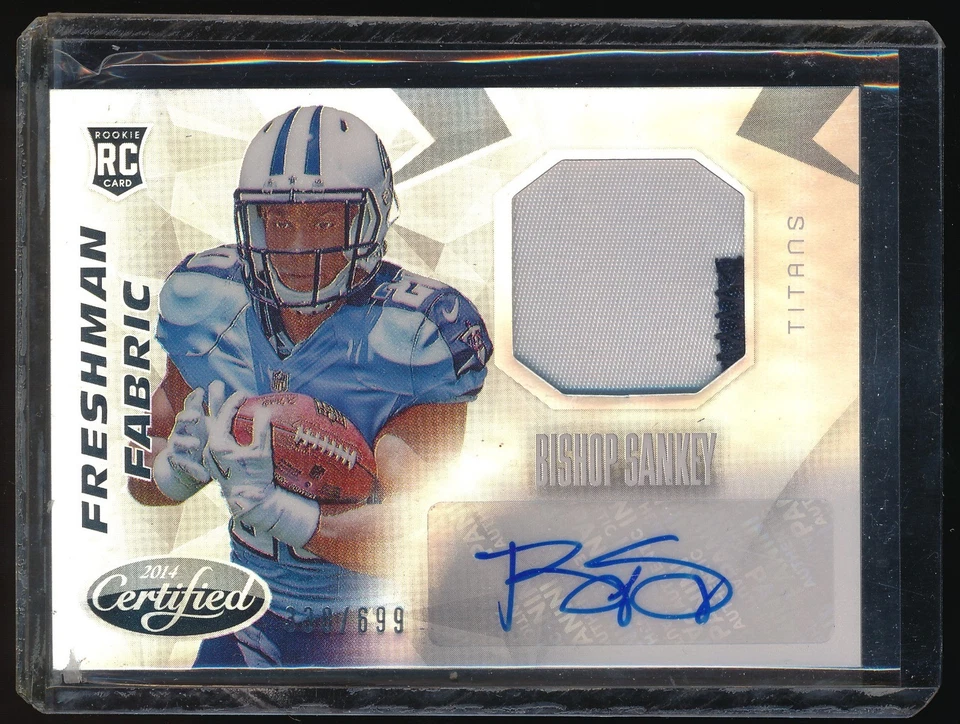 BISHOP SANKEY 2014 CERTIFIED PATCH RC AUTO 330/699 *TENNESSEE TITANS* - Image 1 of 1