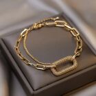 Diamond Round Women's Chain Link Bracelet 14K Yellow Gold Plated 2Ct Lab Created