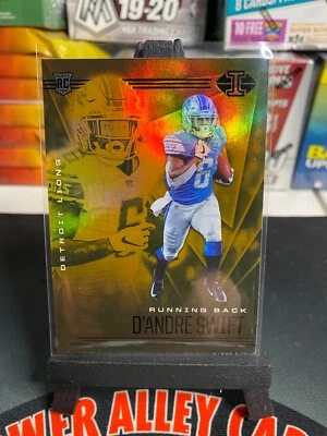 2020 Illusions D'Andre Swift Gold Rookie Card No.12 Detroit Lions - Image 1 of 2