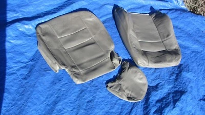97-98 Volvo S70 V70 XC70 OEM Gris Delantero CONDUCTOR IZQUIERDO Fundas de Asiento de Cuero Foto 1 de 4