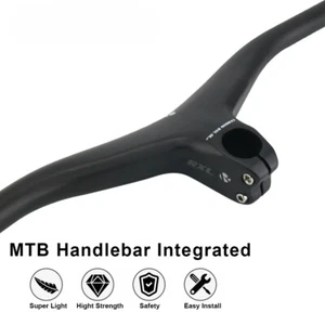 Carbon MTB Bicycle Integrated Handlebar and Stem 28.6mm-17 Degree 760/780/800mm - Picture 1 of 42