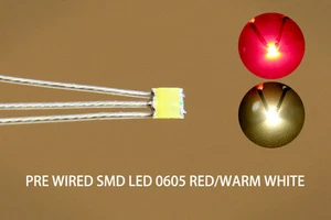 20pcs Pre-soldered Bi-color Red Warm White SMD LED 0605 Anode in Common Resistor - Picture 1 of 5