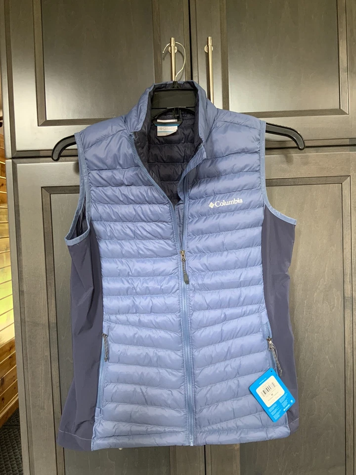 Women's Columbia South Valley Hybrid Vest. Size Medium. Blue.