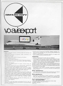 AEROFLOT SOVIET AIRLINES AVIAEXPORT TU 154 1969 AD - Bild 1 von 1
