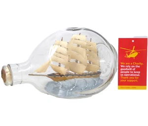 Vintage Haig's Dimple Ship In A Bottle Model Sail Boat In Glass A2 - Picture 1 of 11
