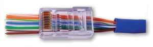 100 Pack - RJ45 8P8C CAT6 CAT5e Pass Through Crimp-On Connectors Plugs Ends Tips - Picture 1 of 1