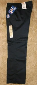 Girl's Dickies School Uniform Pants Stretch Fabric Wide Band Size11 33x31.5 Navy - Picture 1 of 10