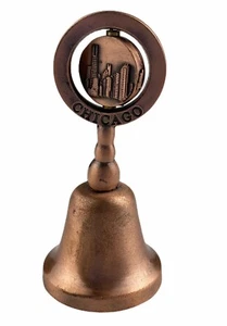 Copper Color Bell Collectible Souvenir Chicago Skyline 2.5” Inches - Picture 1 of 4