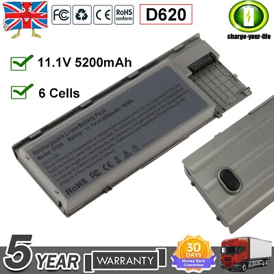 6 Cells Battery for Dell Latitude D620 D630 D631 PC764 TC030 Precision M2300 - Image 1 of 4