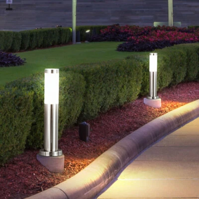 Stehleuchte Sockelleuchte Außenlampe Wegeleuchte Edelstahl E27 H 45 cm 2er Set - Bild 1 von 4