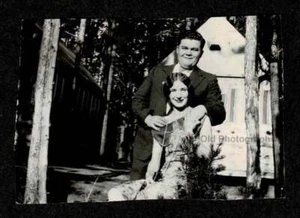 VESTIDO MUJER PAREJA ERA FLAPPER PELO ONDULADO TRAJE HOMBRE FOTO ANTIGUA/VINTAGE - N383 - Imagen 1 de 1