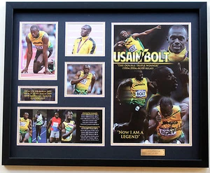 New Usain Bolt Signed Limited Edition Memorabilia Framed - Picture 1 of 1