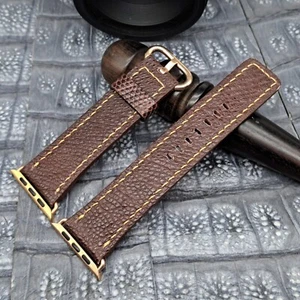 Ostrich Leather Watch Band for Apple Watch size 42/44/45mm Exotic Leather - Picture 1 of 12