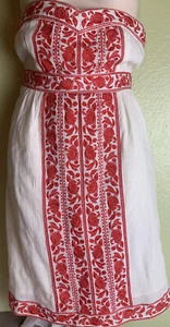 Mini Vestido Flying Tomato Bordado Boho Hippie Sin Tirantes Talla M - Imagen 1 de 6