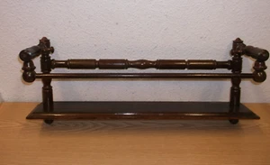 20s 30s Wall Shelf Wood Turned 20s 30s Vintage Antique Art Nouveau Style - Picture 1 of 9