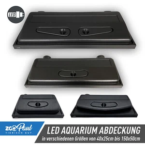 ZooPaul LED Acuario Cubierta Negra Tapa Campana Iluminación Terrario - Imagen 1 de 68