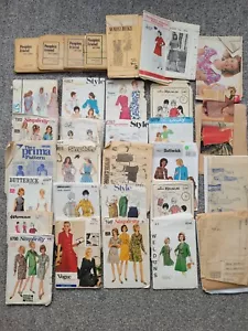 Job Lot Vintage Sewing Bundle Patterns Collectible 1960s-80s Vogue / Simplicity - Picture 1 of 9