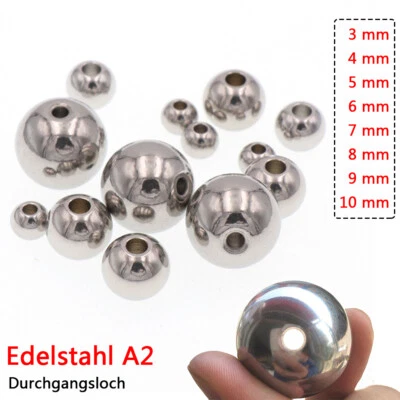 Sfere Ø 3/4/5/6/8/10 mm acciaio inox foro passante cuscinetti a sfera acciaio inox sfere - Immagine 1 di 4