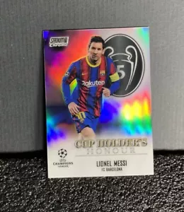 2020-21 Topps Stadium Club Chrome UEFA #1 ~ LIONEL MESSI ~ REFRACTOR - Picture 1 of 2