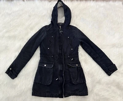Hawke & Co женщин Sz маленький парка куртка выцветший черный с капюшоном - Изображение 1 из 4