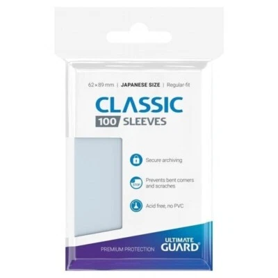 Ultimate Guard Classic Soft Sleeves Japanese Size Transparent (100) 62 x 89 mm