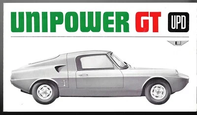 Unipower GT c1967-68 UK Market Foldout Sales Brochure - Image 1 of 2