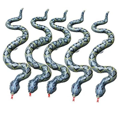 Serpiente inflable, paquete de 5 serpientes falsas serpientes inflables grandes de 37,4 pulgadas para  Foto 1 de 4