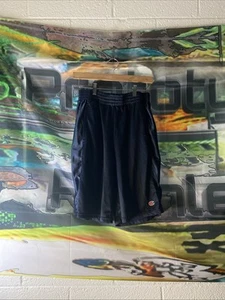 Dunkelblaue bestickte Champion Basketball Shorts 2000er Jahre mit Taschen - Bild 1 von 8
