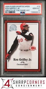2000 FLEER SPORTSCARDS GREATS OF THE GAME H/C #15 KEN GRIFFEY JR. POP 3 PSA 10 - Picture 1 of 2