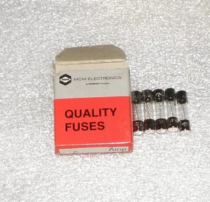 5 Pcs MCM Electronics Fuse 6A 250V Glass Fuses 5 x 20 mm US Ship - Picture 1 of 1