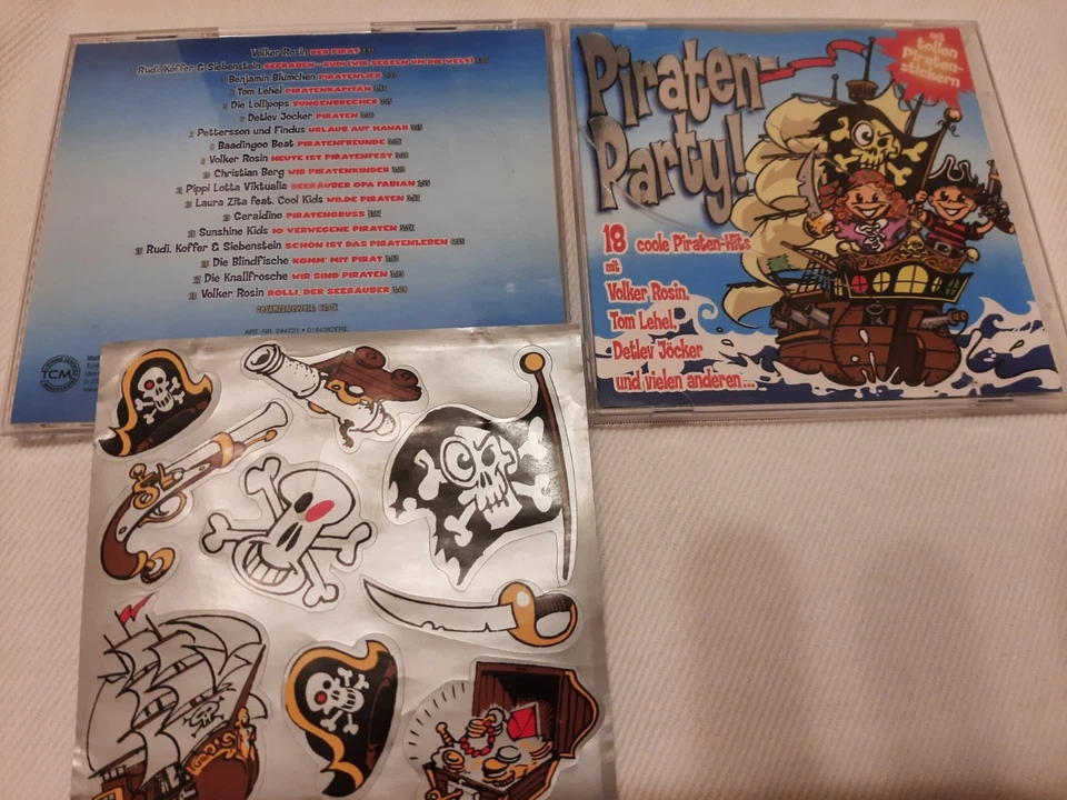 CD PIRATEN-PARTY! (MIT STICKERN) (VOLKER ROSIN, DETLEV JÖCKER, DIE LOLLIPOPS, .) - Bild 1 von 1