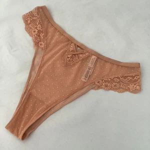 Victoria’s Secret Dream Angels Pale Orange Mesh Brazilian Panties Size M - BNWT - Picture 1 of 4