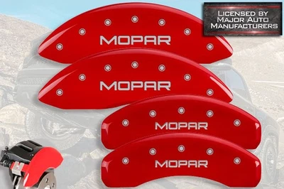 2019–2024 Dodge Ram 2500 передние + задние красные крышки тормозных суппортов MGP «Mopar» - Изображение 1 из 4