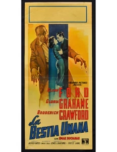 locandina LA BESTIA UMANA fritz lang glenn ford grahame crawford B387 - Imagen 1 de 2