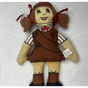 Vintage Girl Scout Brownie Stoffpuppe Sammlerstück Spielzeug Hergestellt in den USA 10 Zoll - Bild 1 von 6