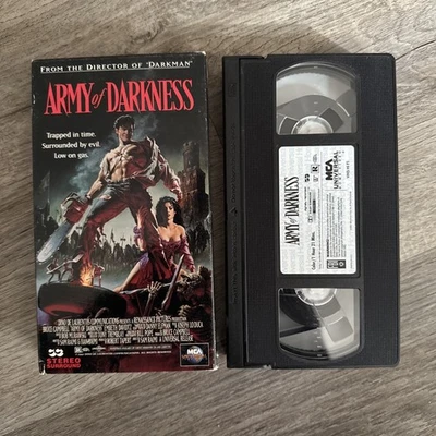 Army of Darkness VHS Tape 1992 Bruce Campbell Sam Raimi Horror Evil Dead Foto 1 de 4