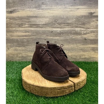 Hushpuppies Women - Size 8.5M - Dark Brown Suede Ankle Lace Boots Style 295031 - Image 1 of 4