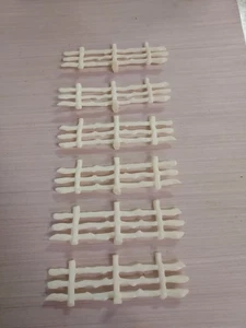 Vintage Zaun Geländer Kunststoff creme Pferd Corral Zug Bauernhof Zaun Marx? Konvolut 6 - Bild 1 von 1