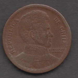 Chile 1944. 1 Un Peso. Bernardo O'Higgins, leader of Chile independence KM# 179 - Picture 1 of 2
