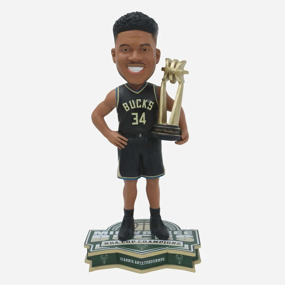 Giannis Antetokounmpo Milwaukee Bucks 2025 Copa NBA Campeones Bobblehead NBA Foto 1 de 1