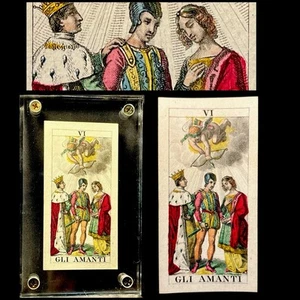 c1835 The Lovers Tarot Playing Card Tarocchi Gumppenberg Italian Major Arcana VI - Picture 1 of 20