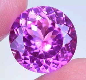 Natural Mogok Pink Ruby 12.40 Ct Round Certified Flawless Loose Gemstone - Picture 1 of 7