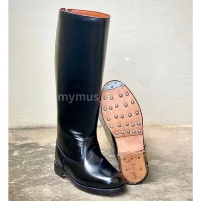 Botas de cuero de oficial alemán de la Segunda Guerra Mundial - Botas de montar de oficial para hombre - Todas las tallas Foto 1 de 4